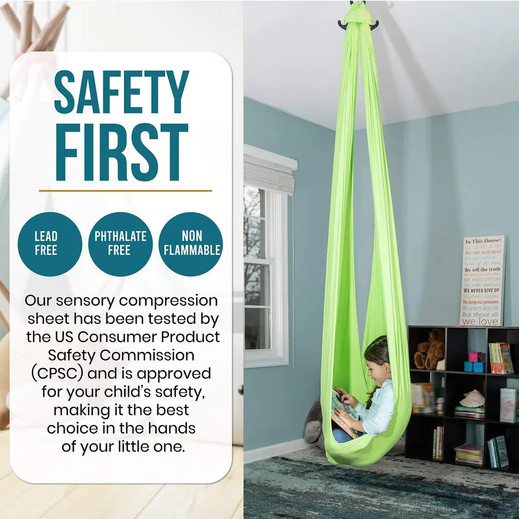 

Indoor Swing Indoor Sensory Swing Great And Sensory Processing Disorder Hammock Swing Chair Calming Effect For Kids