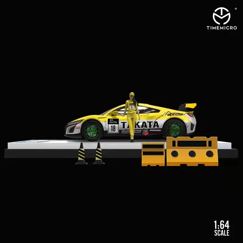 Время Micro 1:64 модель автомобиля NSX Takata коллекция литых автомобилей