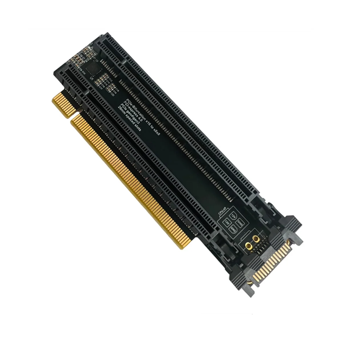 PCI-E 4,0 X16 1 до 2 Расширительная карта Gen4 разделенная карта PCIe-bifurкация X16 до X8X8 с 20 мм разделенными слотами CPU4P(Sata