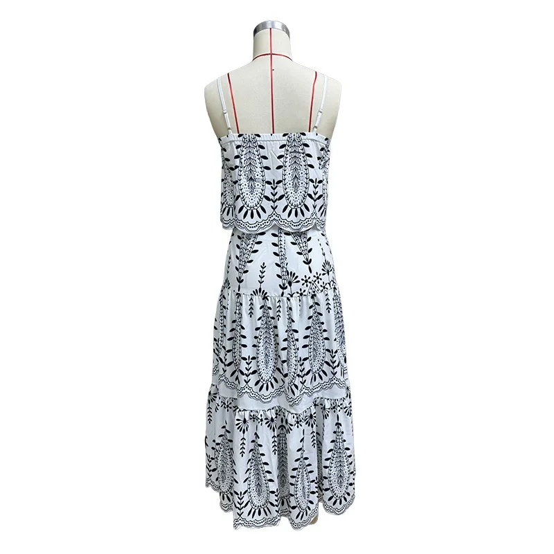 Летние комплекты с юбкой без рукавов 2024 женские стильные короткие майки на