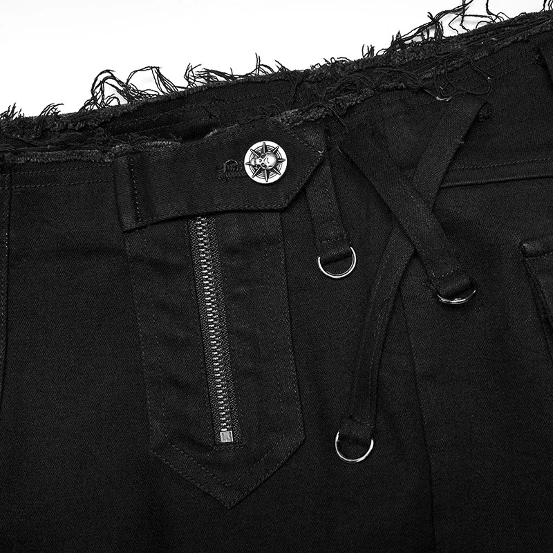 Женские джинсовые брюки в стиле Панк RAVE привлекательные облегающие черные панк с