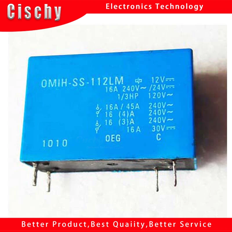 1 шт./Лот НОВИНКА OMI-SS-112LM (12 В постоянного тока 10 А) OMIH-SS-112LM(12 В 16 А) OMIH-SS-124LM(24 В 16 А) Новое оригинальное реле в наличии