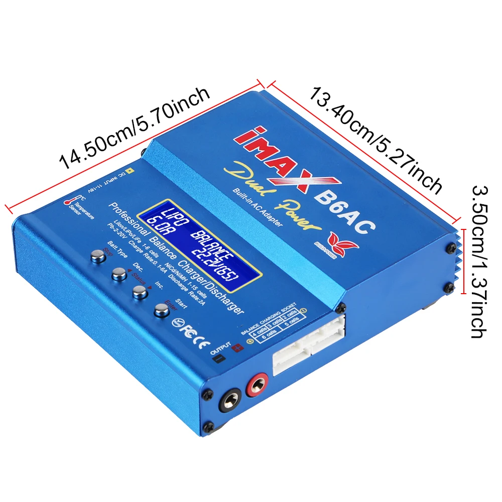 DC10-20V 6A для Li-Ion LiFe Nimh Nicd PB Lipo разрядник аккумулятора Imax B6AC интеллектуальное 80 Вт RC