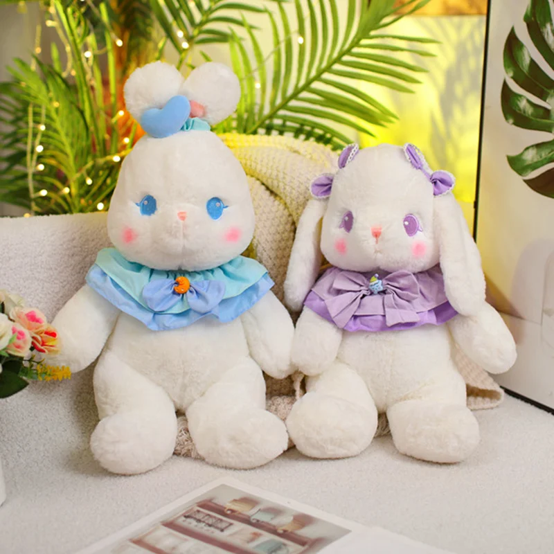 

40/50/65cm Cuddly Fat Long Plush Rabbit Bear Toys Pillow Soft Stuffed Animal Bunny Princess Skirt Dolls Baby Girls Appease Gift