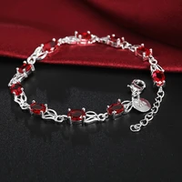 red crystal womens hand bracelets for women korean fashion accessories 2022 best selling products luxury quality jewelry gifts