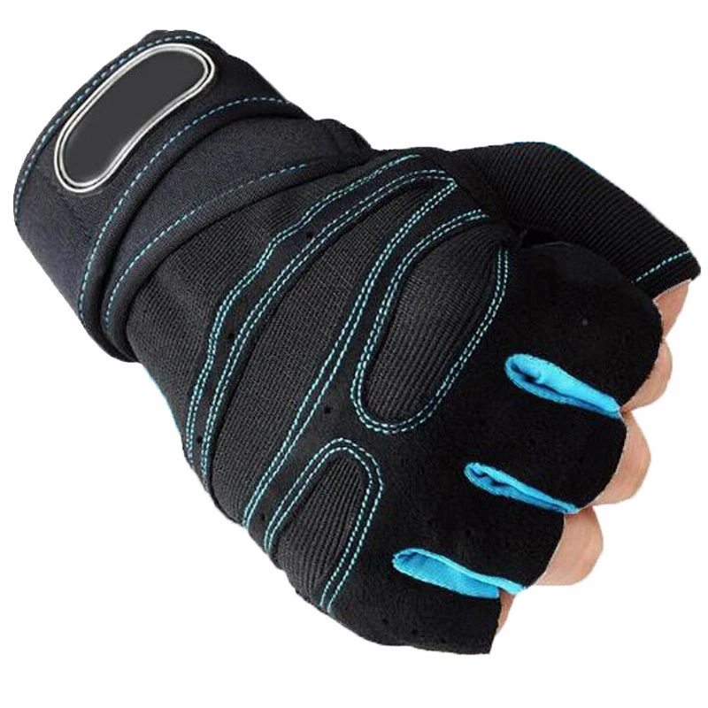 

Men Gym Gloves Weightlifting Bodybuilding Training Fitness Fingerless Gloves Half Finger Cycling Gloves Non-Slip Wrist Support