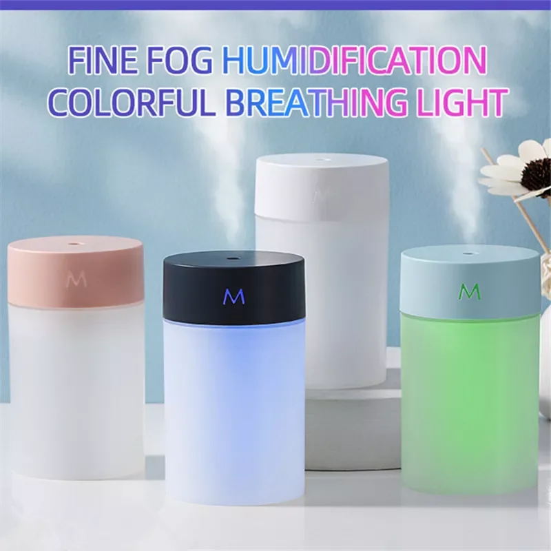 

260ML Air Humidifier Ultrasonic Mini Aromatherapy Diffuser Portable Sprayer USB Essential Oil Atomizer LED Lamp for Home Car