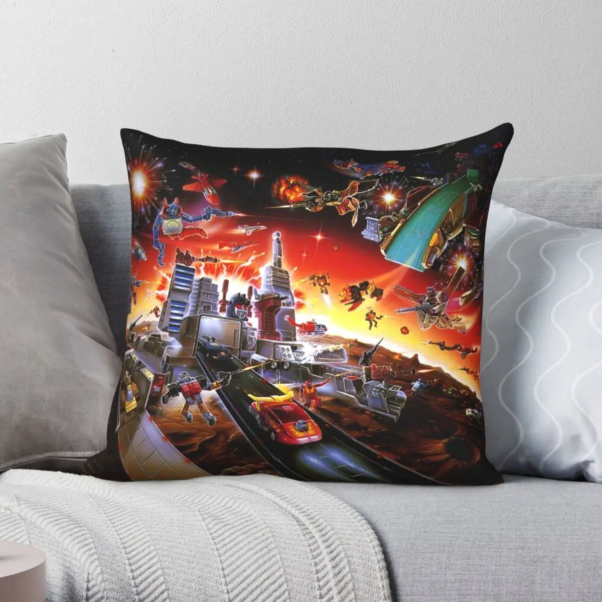 Трансформеры 1986 G1 BOXART наволочка полиэстер лен бархат узор молния Декор