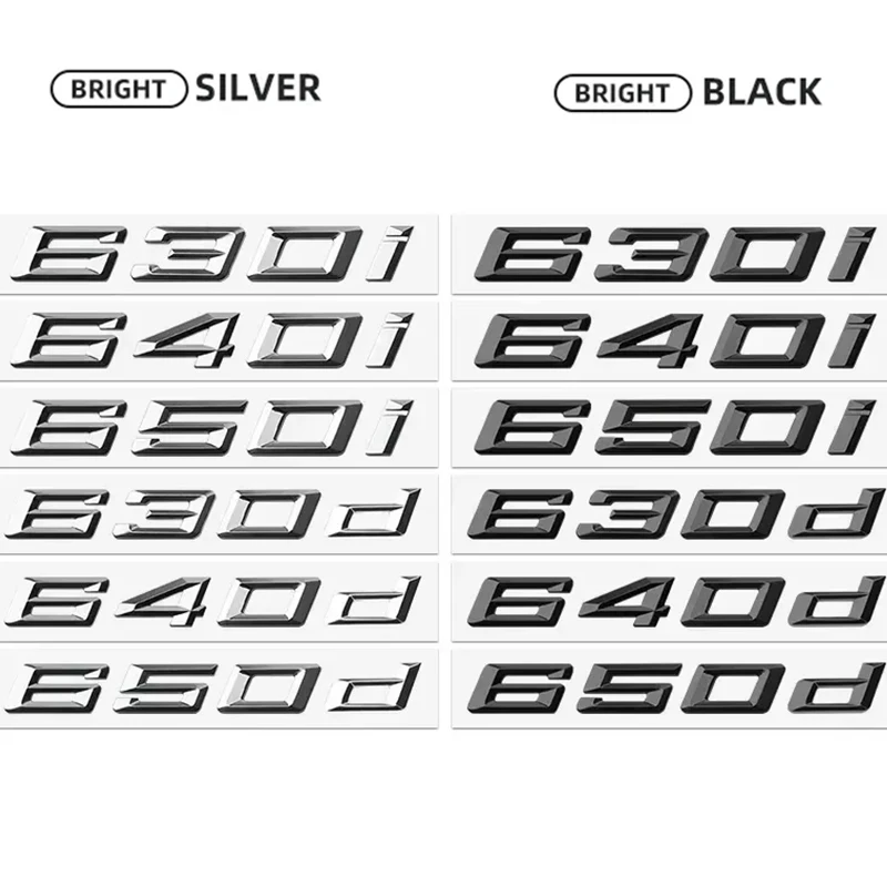 

Автомобильный 3D ABS багажник с буквами логотипа, эмблема, Стайлинговые наклейки, наклейка для BMW 6 серии 630i 640i 650i 630d 640d 650d E63 E64 F06