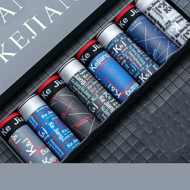 8Pcs/LotMen's Ice Silk Underwear Oversized Loose Breathable Boxer Shorts Summer Thin Plus Size 6xl Men's Underpants