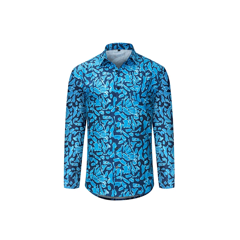 Мужская рубашка с длинным рукавом в клетку |