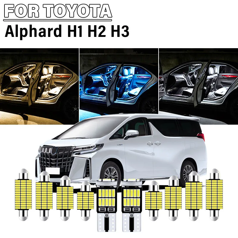 

Car Canbus LED Interior Dome Map Trunk Light Kit For Toyota Alphard H1 H2 H3 Night Light Car Led Lamp Bulbs