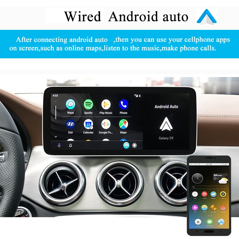 Автомагнитола Bonroad на Android мультимедийный плеер Apple Carplay для Mercedes Benz GLK Class X204