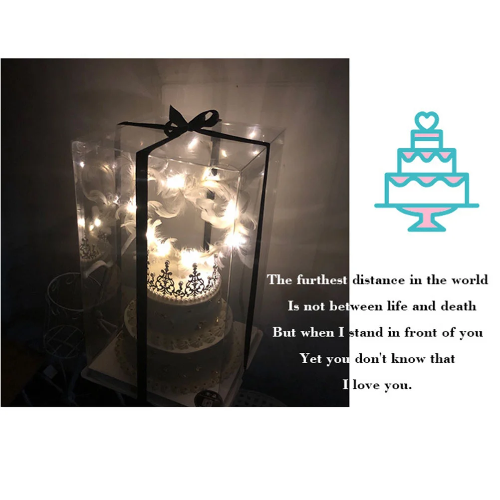 

Cake Box Clear Boxes Container Carrier Transparent Packaging Wedding Bakery Display Cupcake Disposable Birthday Gift Holder