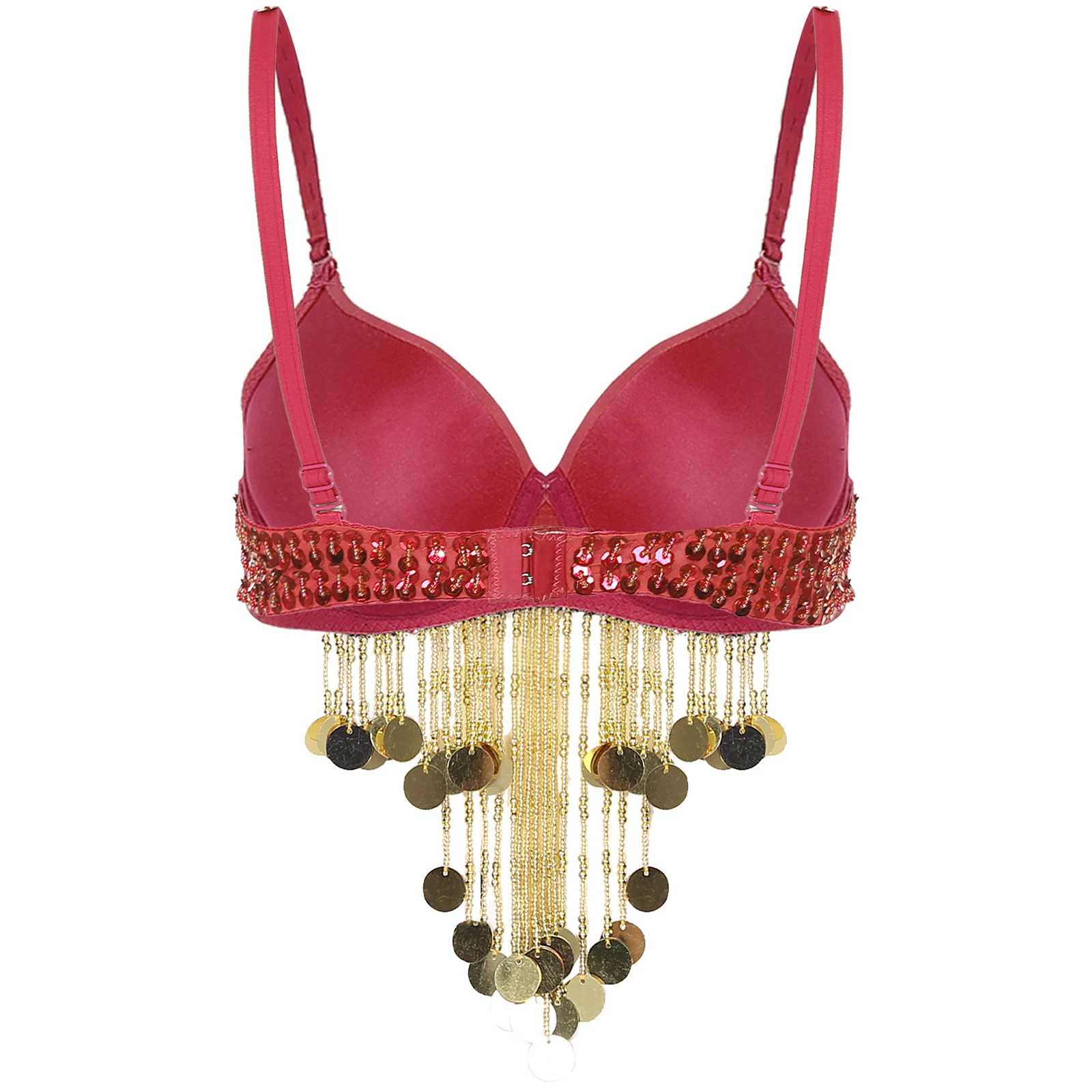 Женские пластиковые топы для танца живота с кисточками из бисера индийский