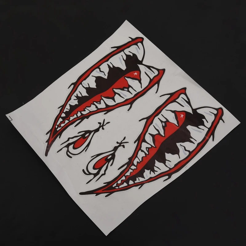 2 шт. водонепроницаемые виниловые наклейки Акулий зубы