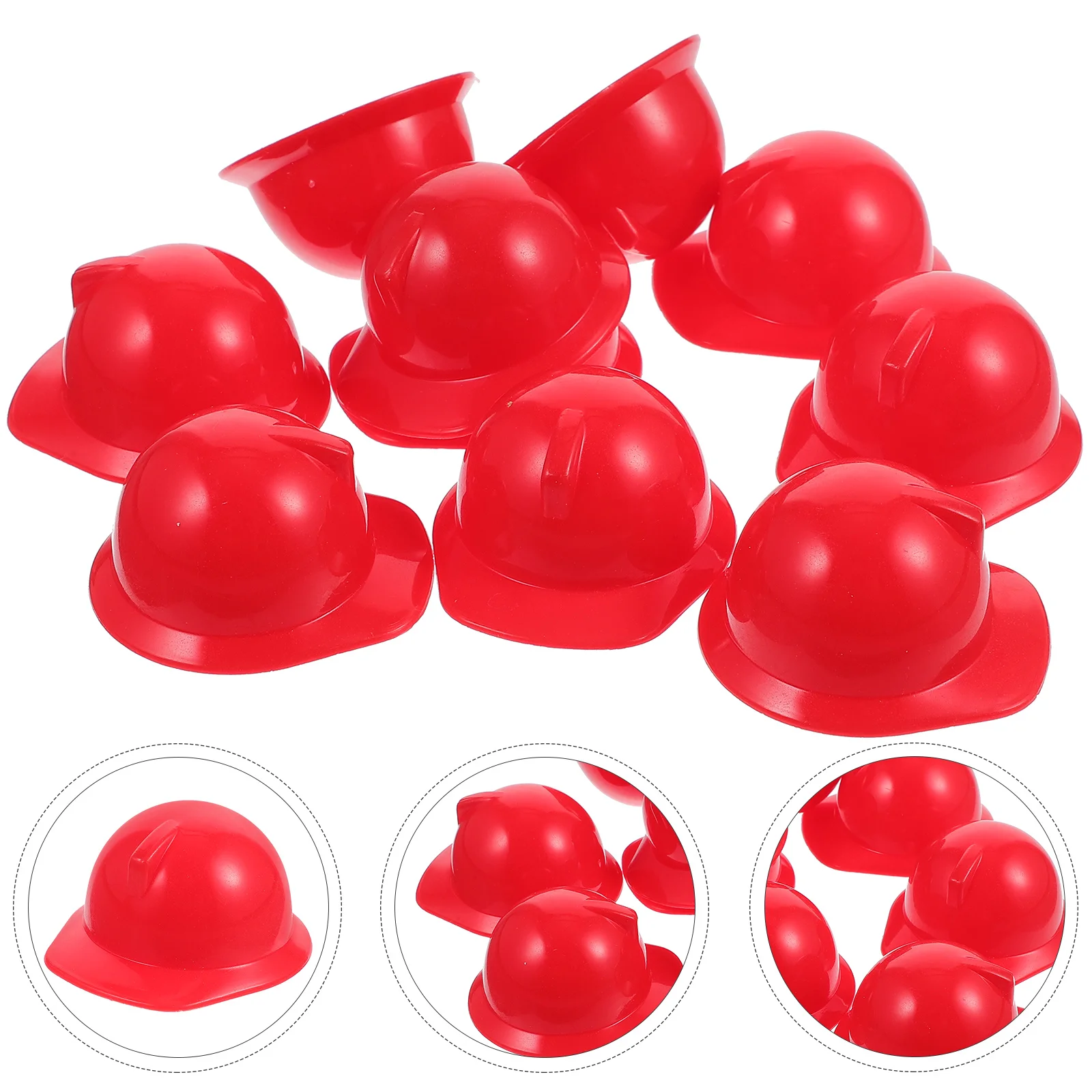 

10pcs Decorative Mini Construction Hat Use Mini Decor Plastic Mini