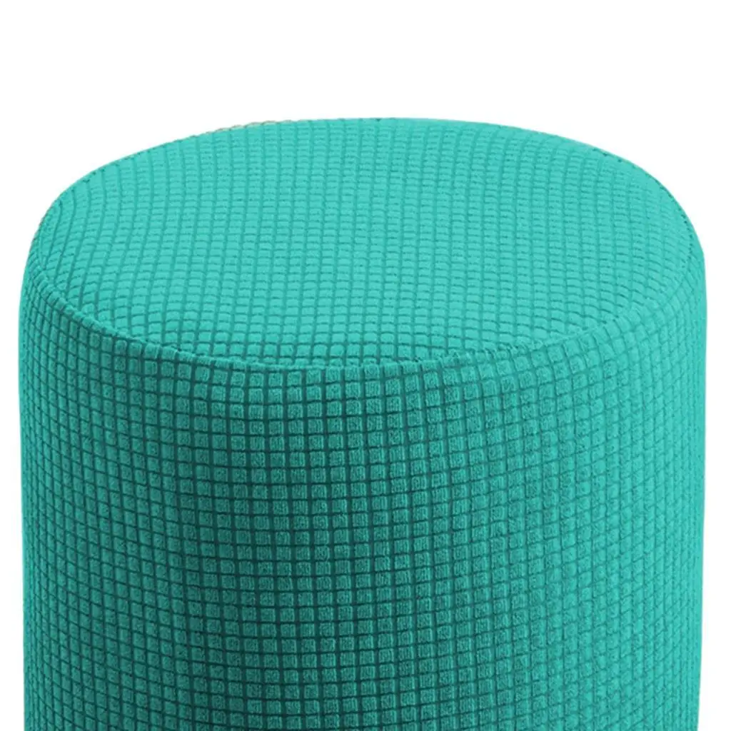 

Slipcover Stretch Ottoman Furniture Protector Round Couch Sofa Cover Home Black