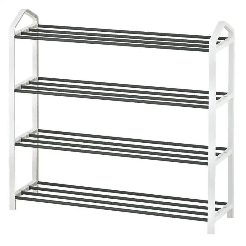 

4-Tier White Plastic Frame, Gray Coating, up to 12 Pairs