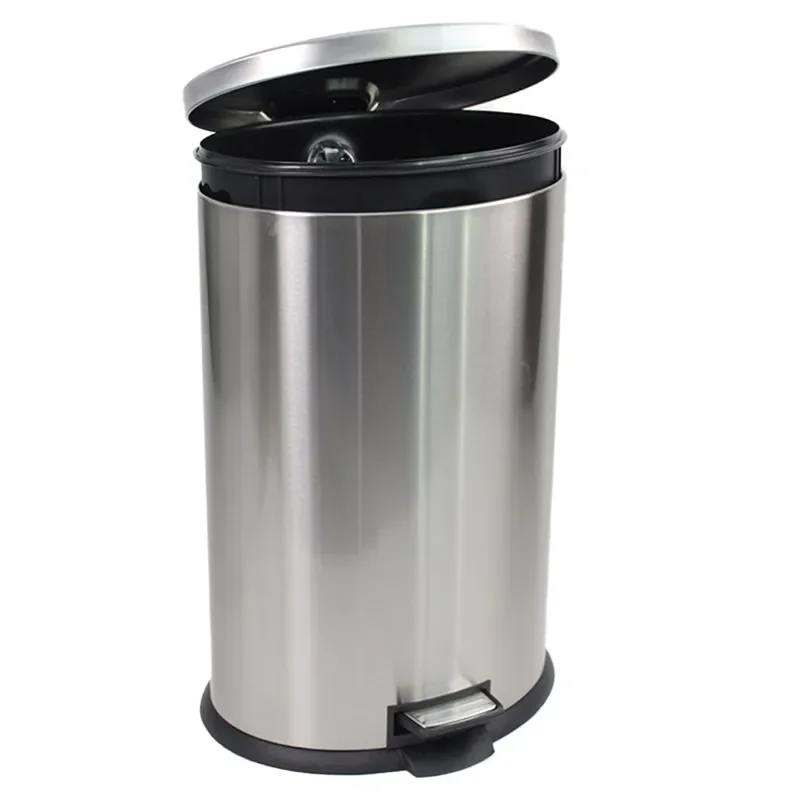 

Fashionable Stylish Large 1.3 Gal Stainless Steel Step Oval Kitchen Trash Can