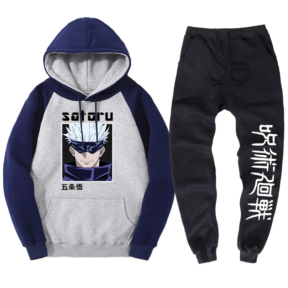 

Jujutsu Kaisen Anime Satoru Gojo Print Pants Sets Crewneck Hoodie Autumn Loose Hoody Hip Hop Comfortable Fashion Clothing Man
