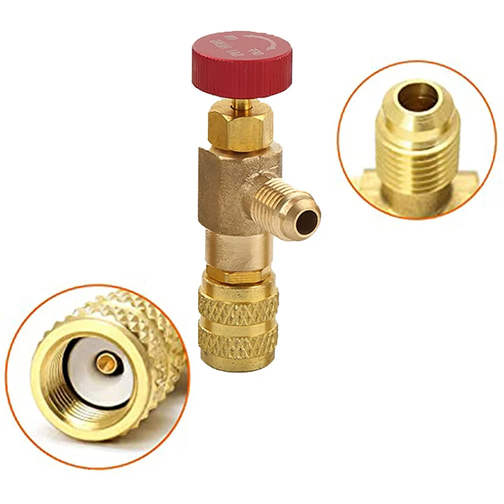 

2Pcs Coolant Safety Valve Portable Automobile Air-conditioner Adaptor