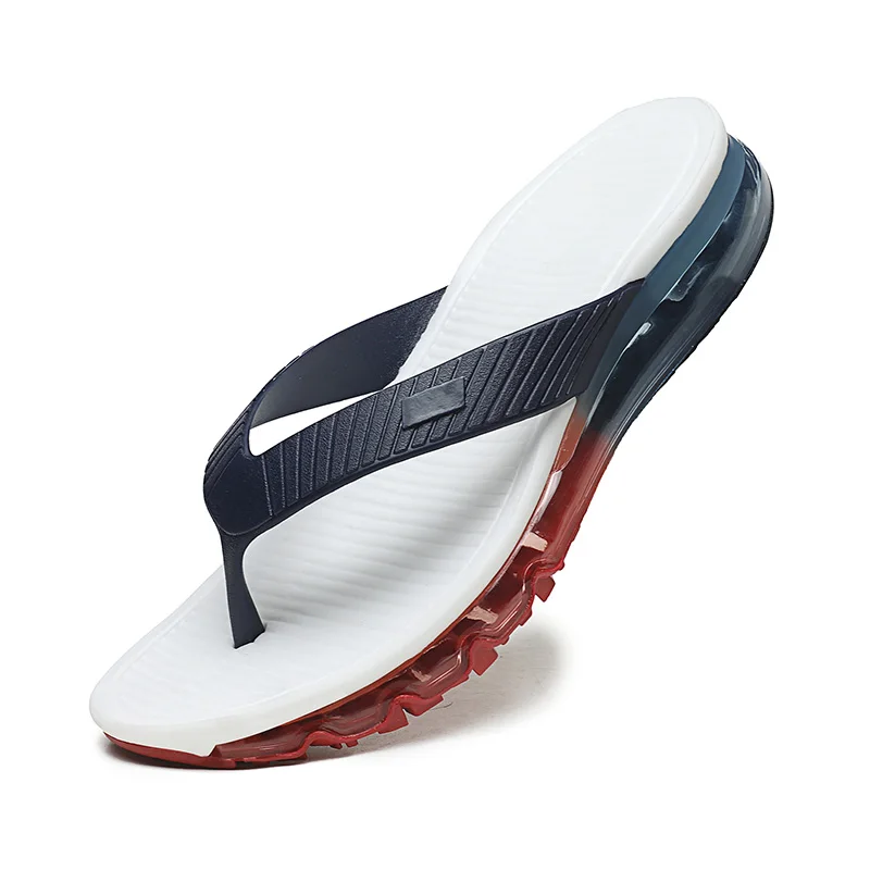 

Top Quality Men's Flip Flops Luxury Designer Air Cushion Slippers Men Outdoor Slides Summer Flip Flops Men Casual Beach Slippers