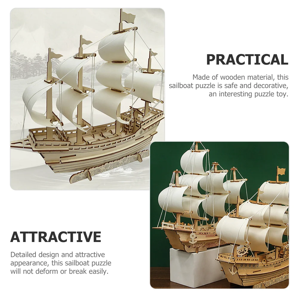3D деревянная ручная сборка имитация древней модели парусного корабля DIY 3d