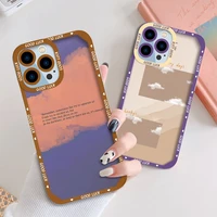 scenic atmosphere cases for iphone 13 12 mini 11 pro max xs x xr 7 8 plus se 2020 2022 transparent soft tpu protection shell