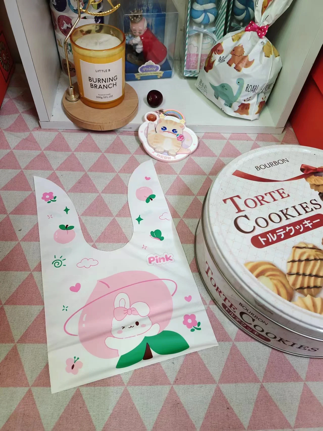 10 шт. милая сумка с заячьими ушками и фруктами подарочная пластиковая для конфет