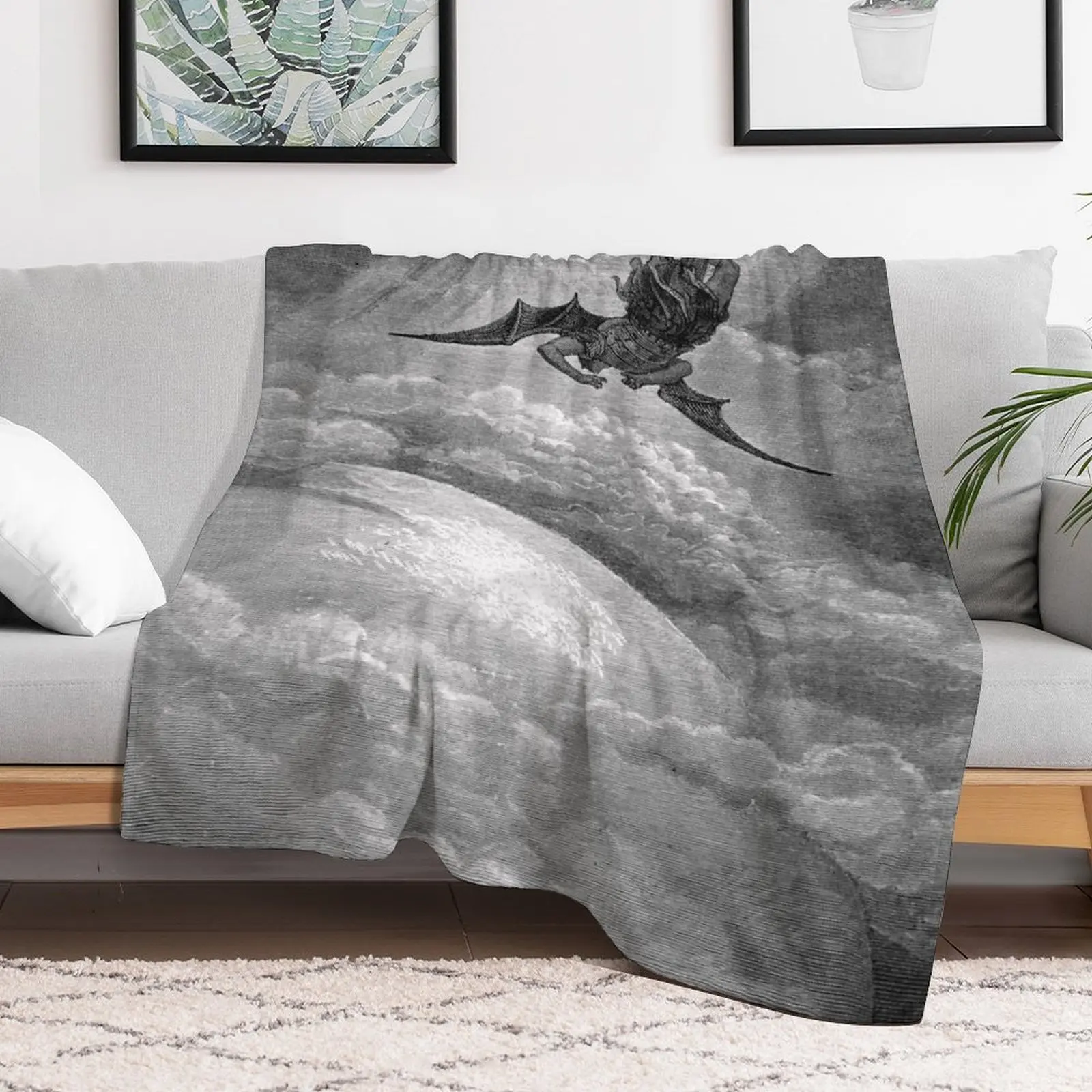 Улучшенное высокое разрешение Густава золотистого осени сатаны 1866 одеяло в