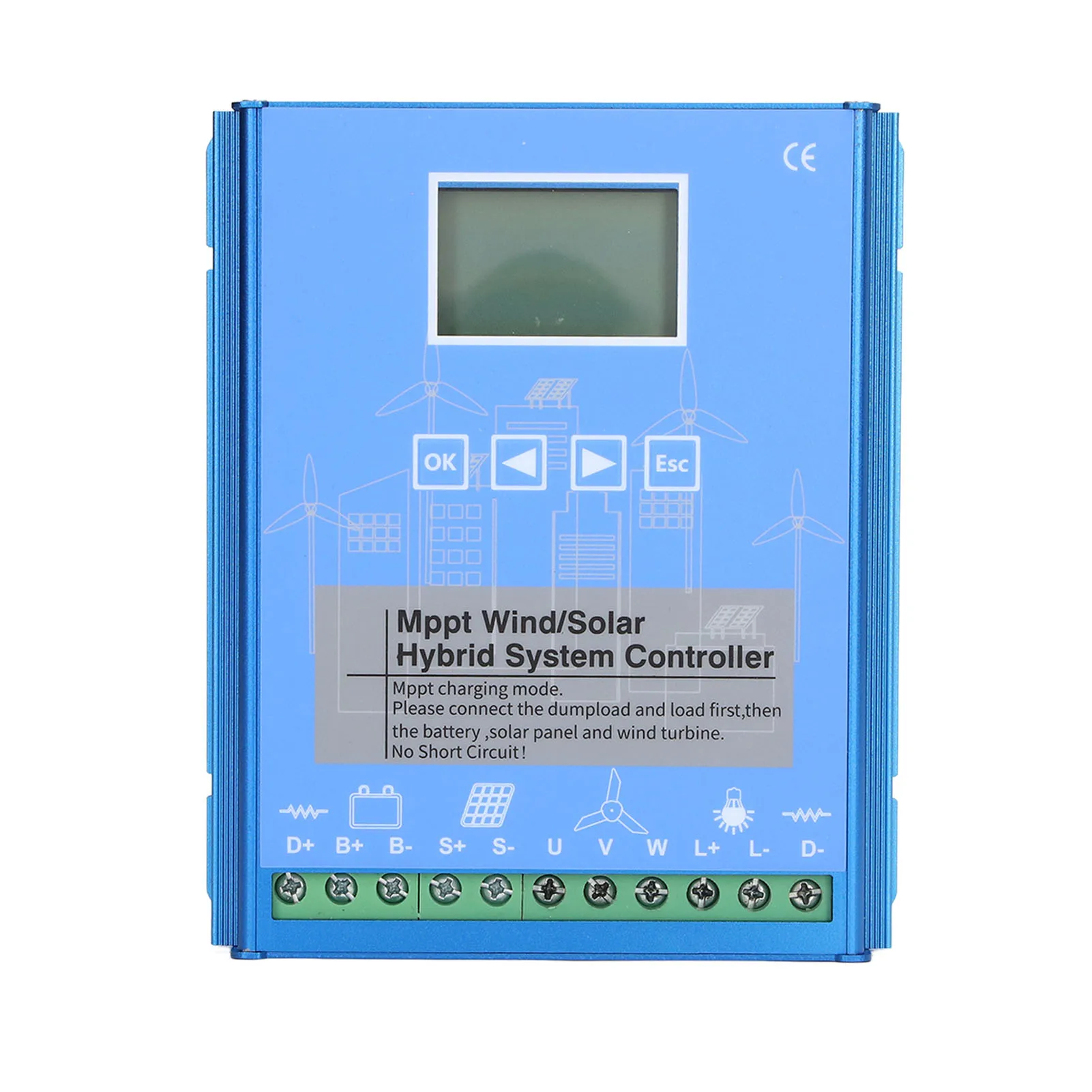 Ветер Солнечный гибридный контроллер MPPT PWM Зарядка 800 Вт 600 PV регулятор с