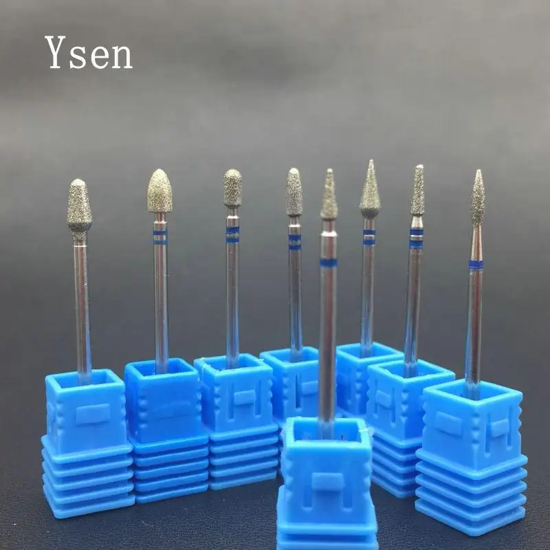 8 pcsType Diamond Nail Drill Bits Rotary Burr Bit Pedicure Tools Electric Manicure Machine Accessories Mills | Красота и здоровье