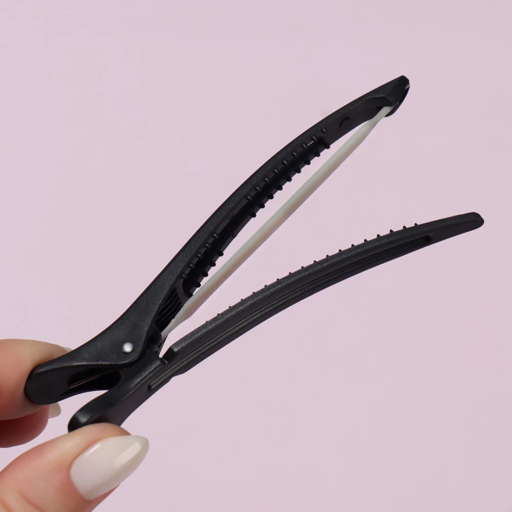 Зажим д/волос пластик 11(±1)см (набор 6шт цена за набор) силик лент чёрн пакет QF 7330215 |