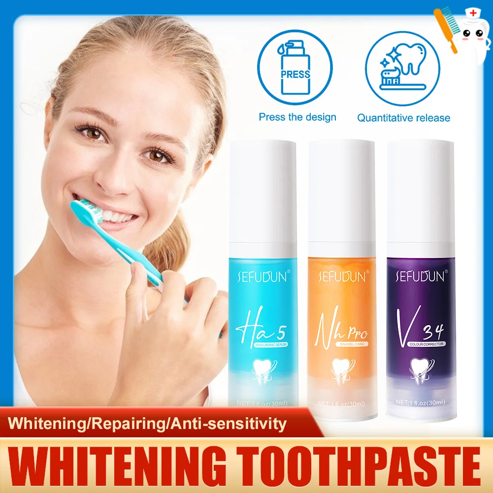 

1pcs Tooth Whitening Toothpaste Tooth Repair Oral Cleaning Brighten Teeth Enamel Repairing Toothpaste White Tooth Oral Care