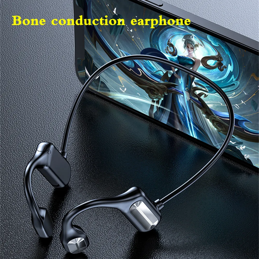 

Наушники с костной проводимостью, беспроводные Bluetooth-наушники, водонепроницаемые удобные спортивные наушники с открытым ухом и крючком