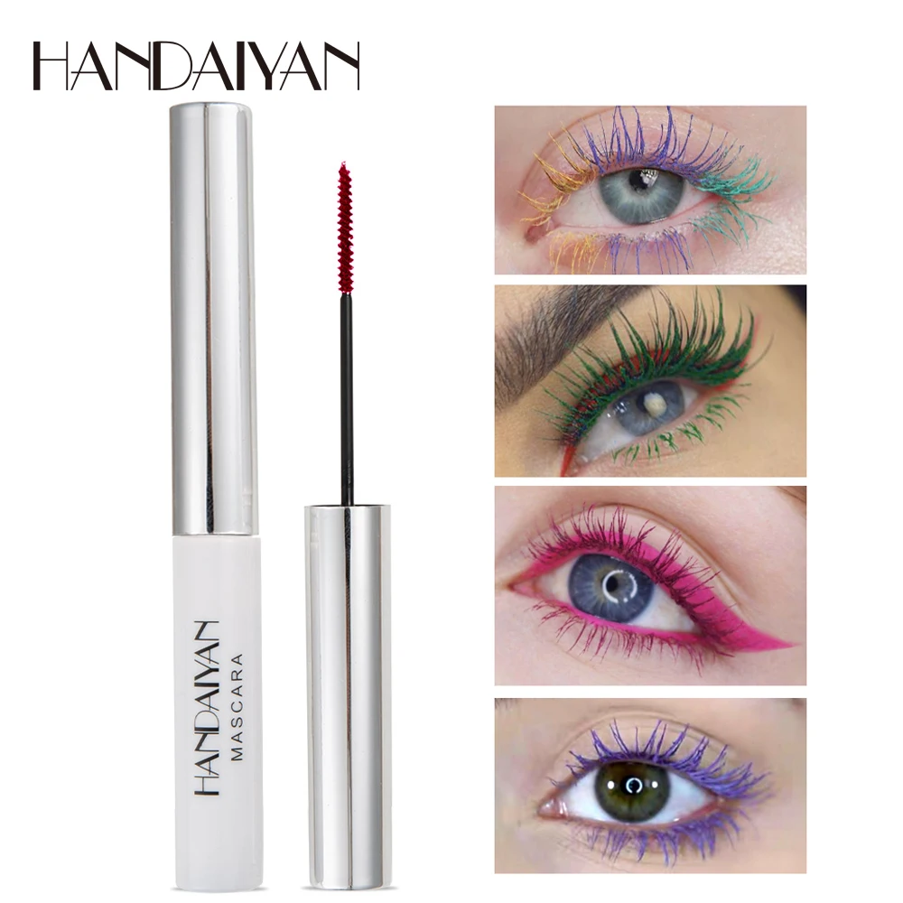

HANDAIYAN Colorful Waterproof Mascara Makeup Eyelash Extension Lengthen Curling White Mascara Cosplay Prom Make Up Cosmetics