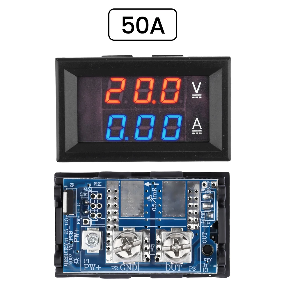 

Aideepen Цифровой Вольтметр-Амперметр 7-100В 20/50А