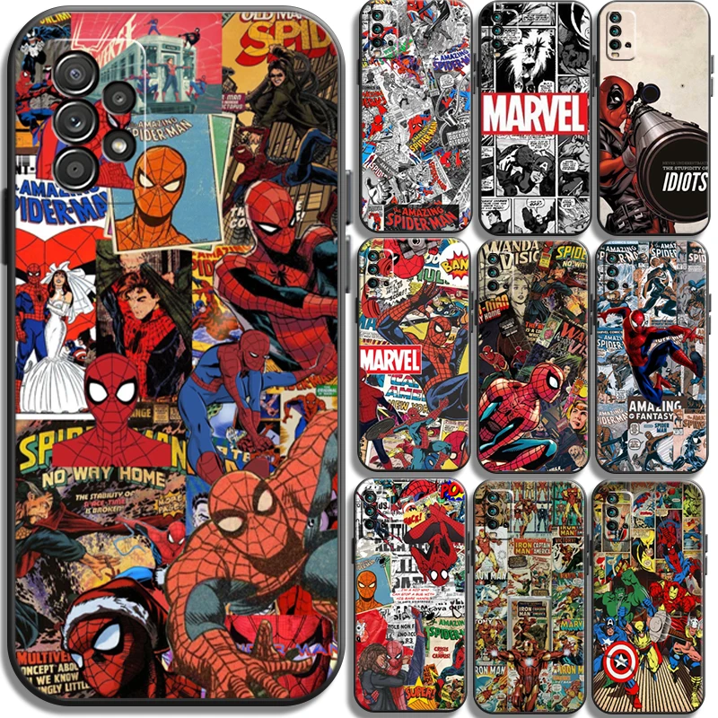 

Marvel Comics Phone Cases For Xiaomi Redmi K40 Gaming K40 Pro K30 Pro K40 Pro Plus Redmi K20 K30 Coque Funda Back Cover