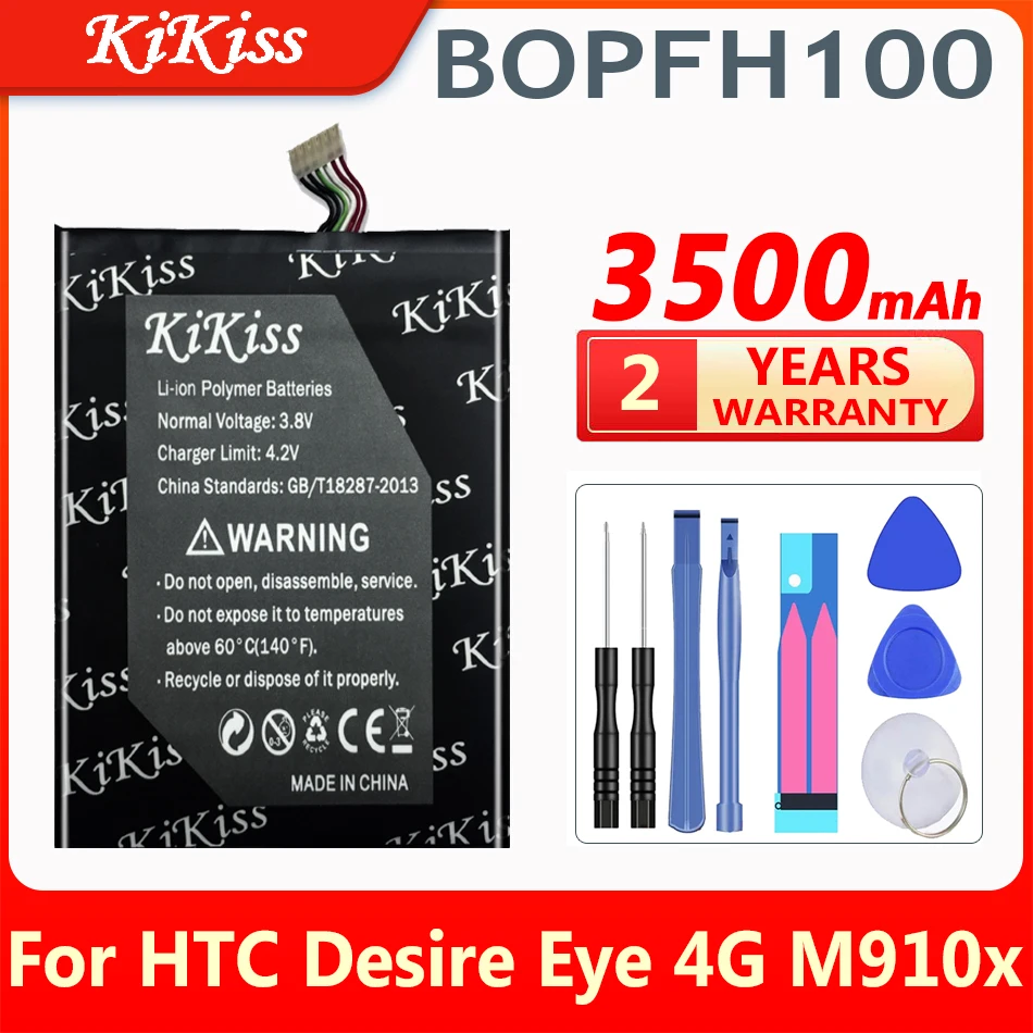 

3500mAh High Capacity Battery For HTC Desire Eye 4G M910x M910n Phone Li-Polymer Battery Big Power BOPFH100