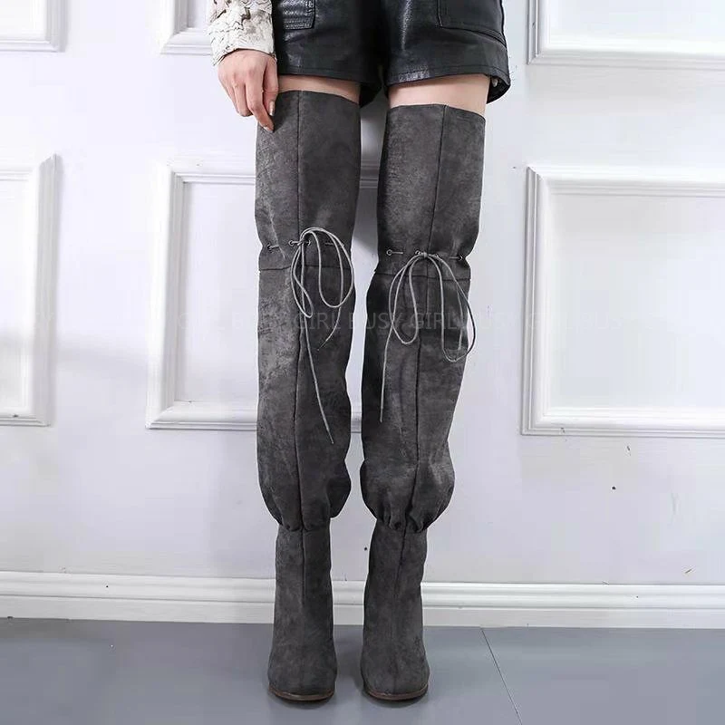 High -heeled over -the -knee boots 2022 autumn and winter new thin boots sexy elasticity