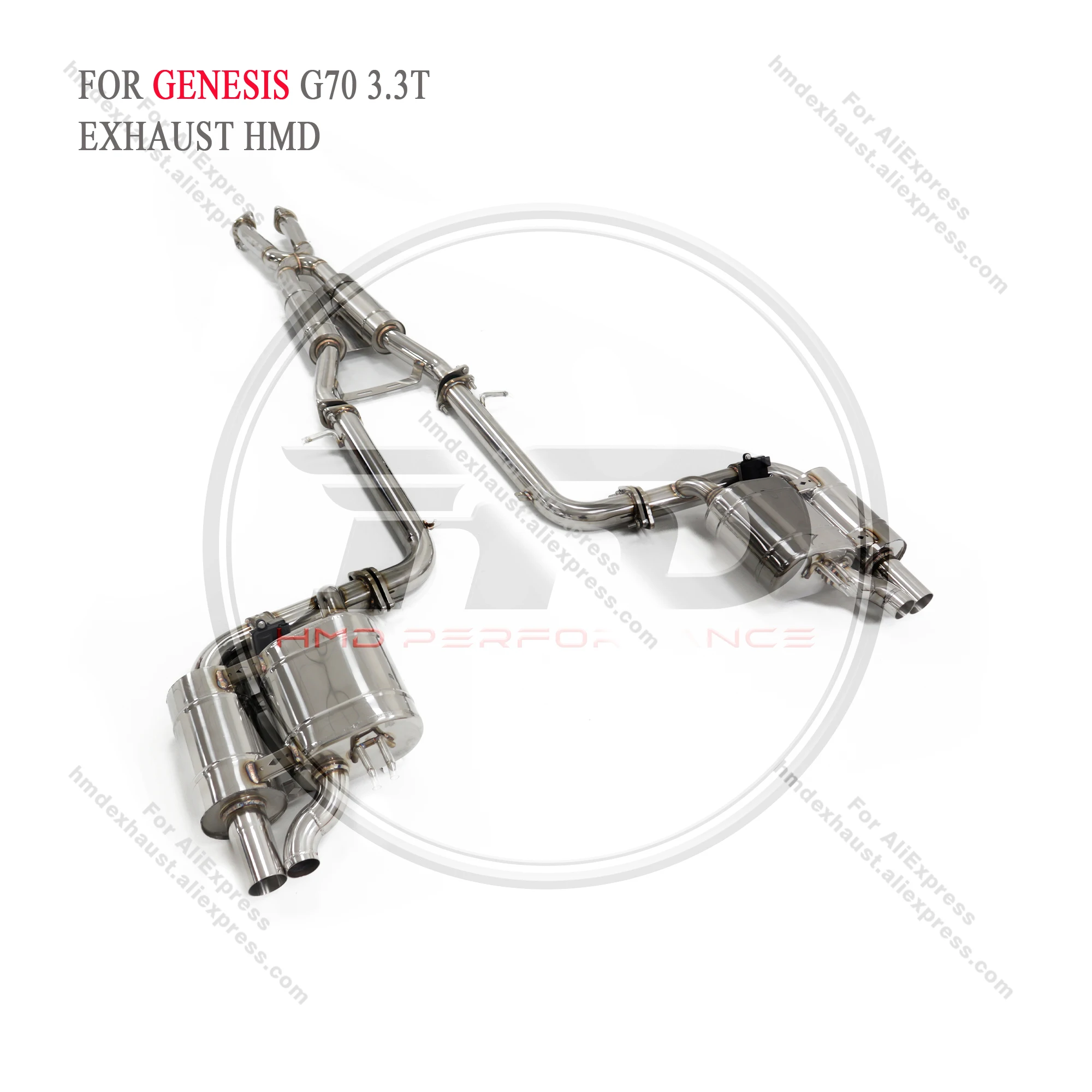 Выхлопная система HMD для Genesis G70 3 T выхлопных газов KIA stinger catback