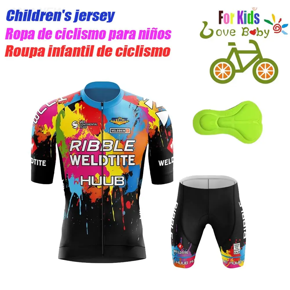 High Quality 2022 NEW Children's Cycling Clothing Summer Kids Jersey Set Biking Short Sleeve Clothes Suit MTB Kids Cycling Wear