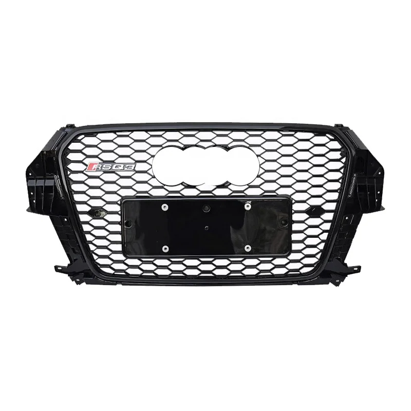 

ABS material RSQ3 style front car honeycomb grille for Audi Q3 /SQ3 car accessories high quality upgrade grill 2013 2014 2015