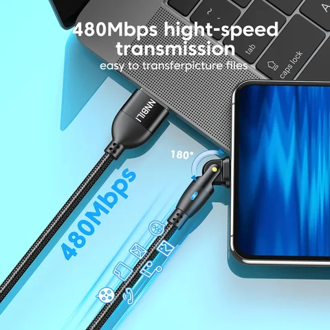 Кабель USB Type-C для Huawei P70 Xiaomi 14 3A, кабель для быстрой зарядки и передачи данных для Samsung POCO realme Oneplus