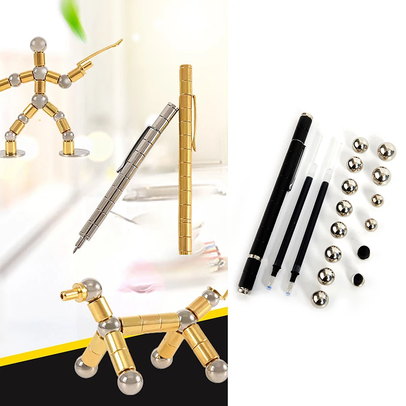 

2022 Magnetic Polar Pen Metal Magnet Modular Think Ink Toy Stress Fidgets Antistress Focus Hands Touch Pen Erasable