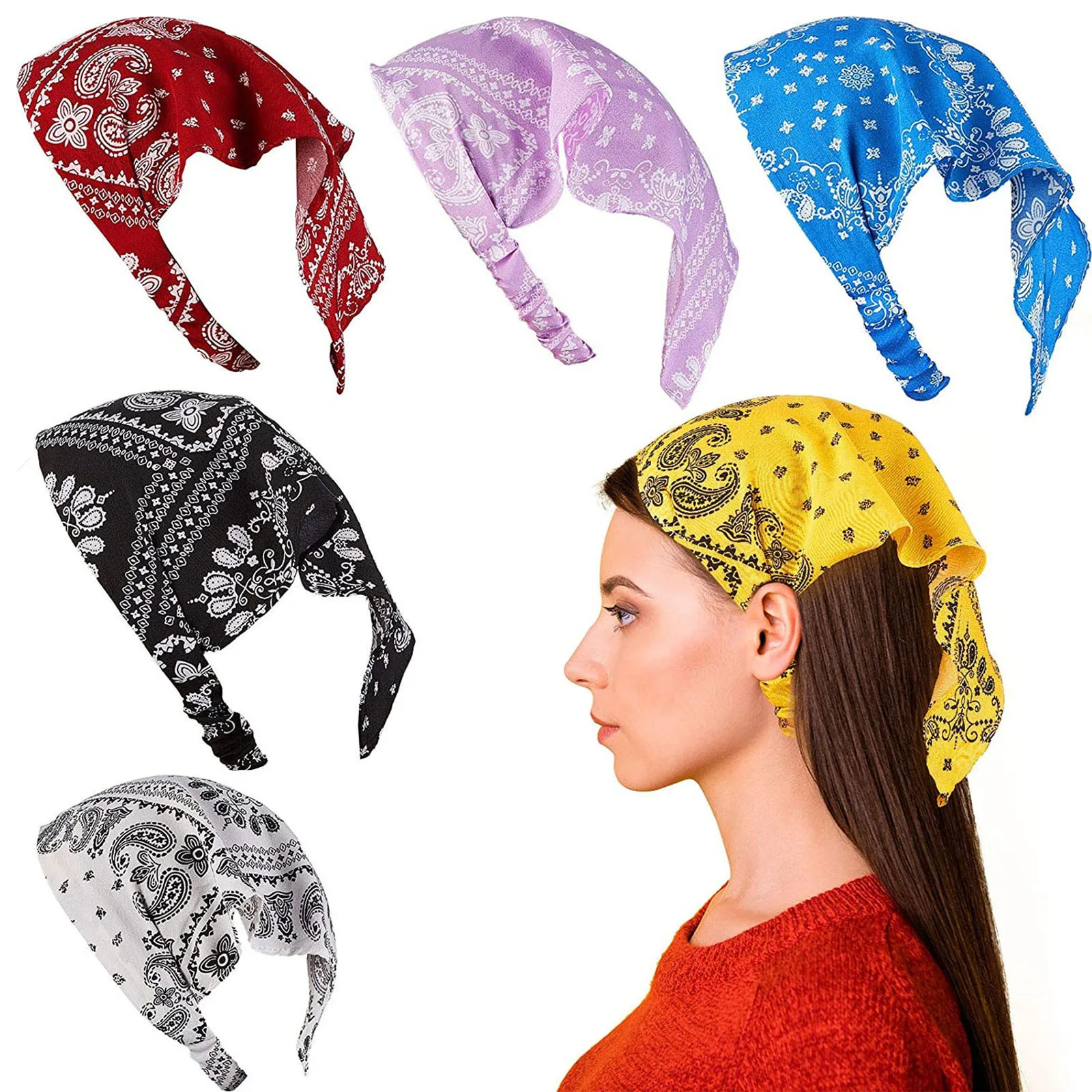 

Повязка на голову из цветочной ткани для женщин, модный уход за волосами