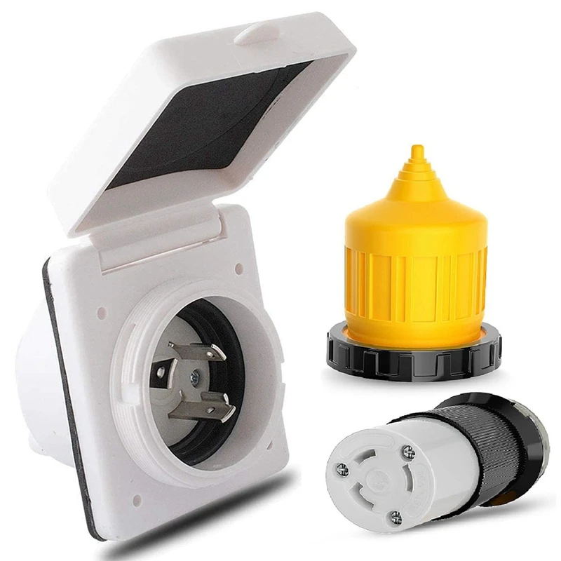 Штепсельная розетка 30 А RV комплект питания с защитой шнура загрузки 125 в