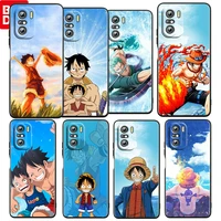 anime one piece luffy for xiaomi redmi k50 k40 gaming k30 k20 pro 5g 10x 9t 9a 9c soft black phone case fundas coque cover shell