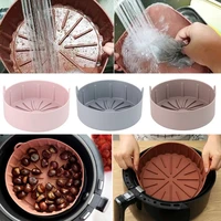 airfryer silicone pot multifunction air fryers accessories bread fried chicken pizza basket baking tray stick baking baking